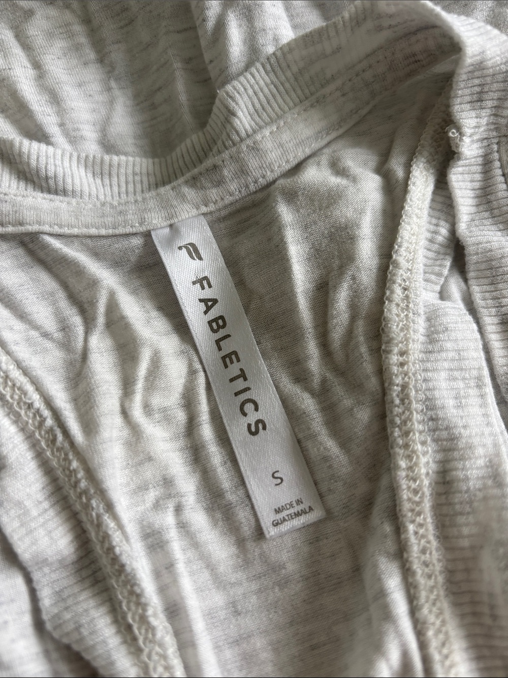 Fabletics Light Gray Racerback Tank - Picture 3 of 3